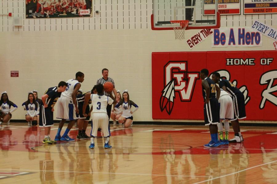 LAnse Creuses Demetrious Rodgers (3) shoots a free throw against Fraser.