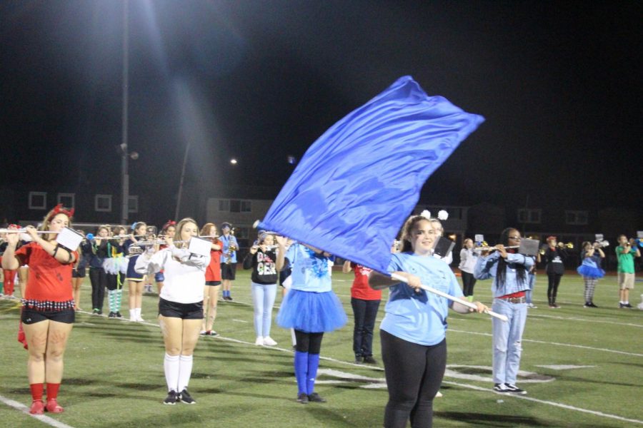 Marching+Band+takes+the+field+at+half+time+for+homecoming.+