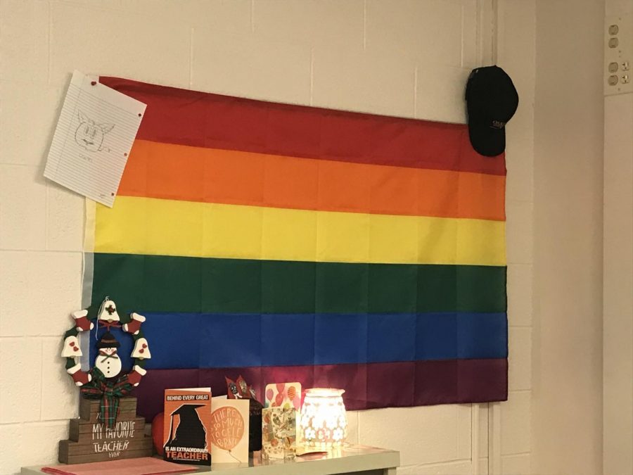  Pride flag in Ms. Smith room