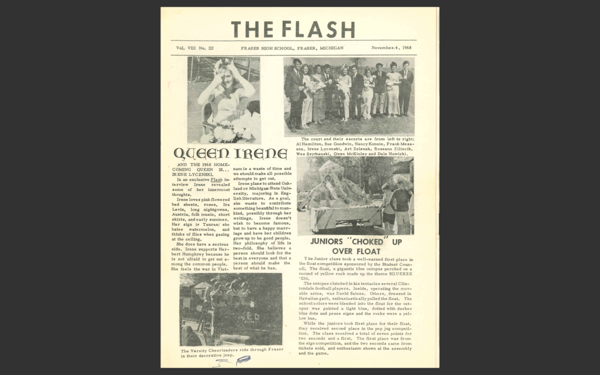 Front page of the flash, November 1968