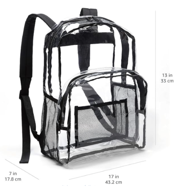 Regulation clear backpacks that students are available for students.
