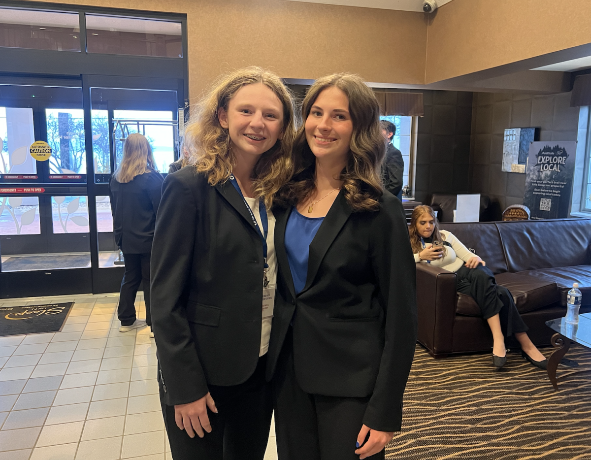 Elliana Laity and Hailey Beauchamp at last year's competition.